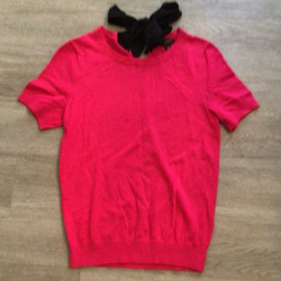 Ann Taylor x Kate Hudson Pink Top with Bow - Picture 3 of 5